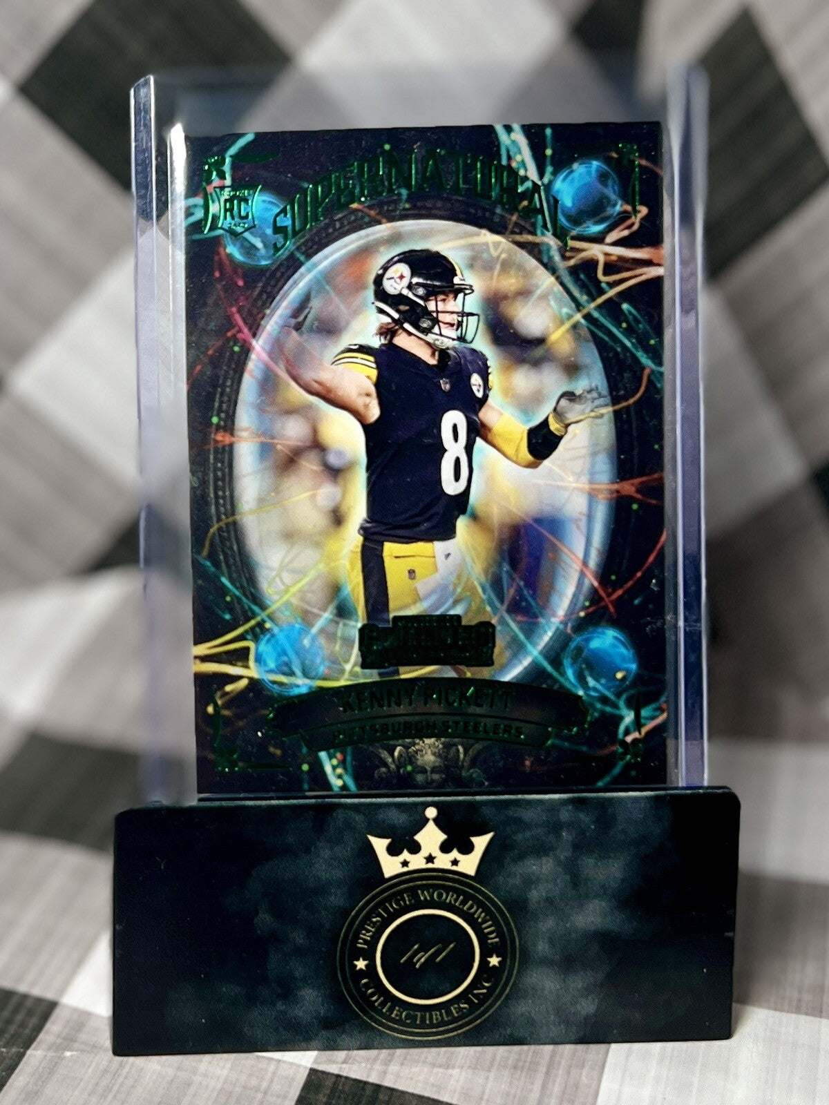 Kenny Pickett 2022 Contenders Emerald Supernatural Rookie #SN-KPI Steelers RC