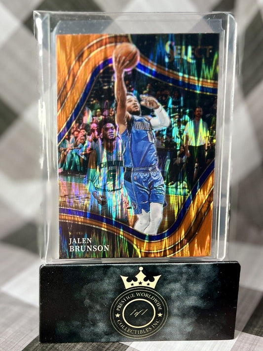 Jalen Brunson 2022-23 Select Orange Flash Prizm #224 Mavs & Knicks