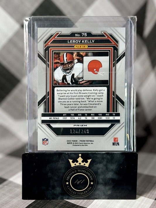 Leroy Kelly 2022 Panini Prizm Orange Prizm /249 #75 Cleveland Browns