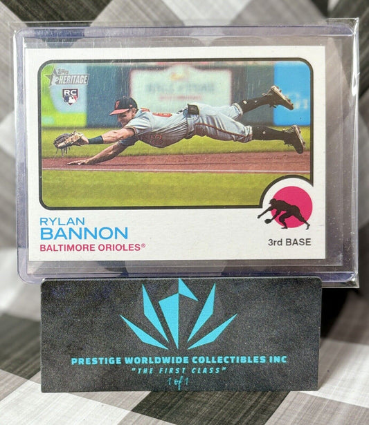 Rylan Bannon 2022 Topps Heritage High Number Rookie SP #580 Baltimore Orioles RC