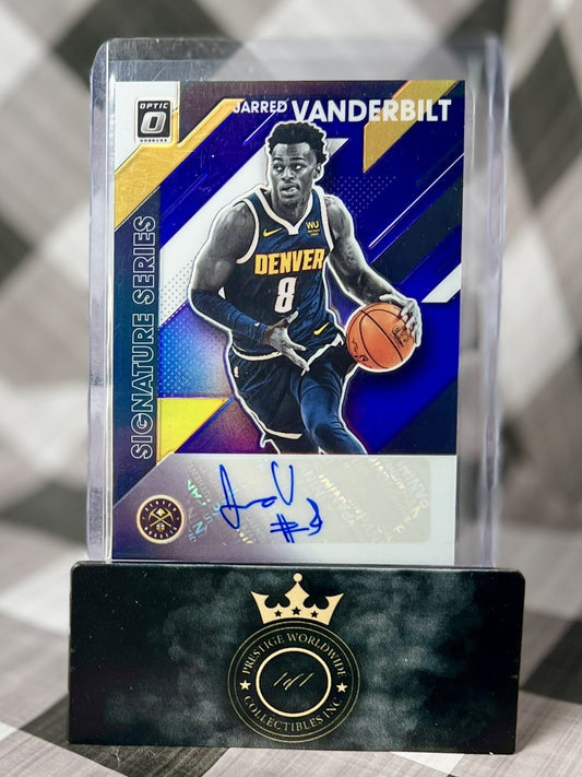 Jarred Vanderbilt 2019-20 Donruss Optic Signature Series Purple Auto #SS-JVB DEN