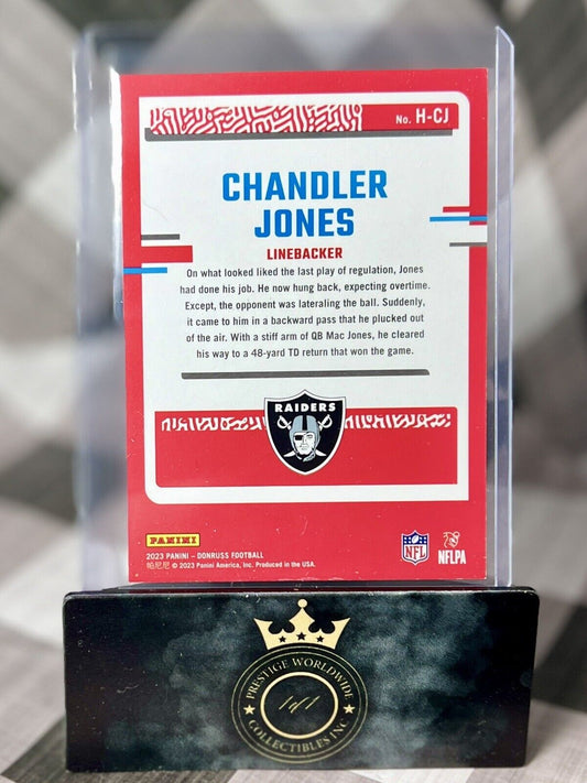 Chandler Jones 2023 Donruss Highlights 48 Return for Win Silver /100 #H-CJ LVR