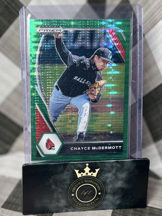 Chayce McDermott 2021 Prizm Draft Picks Green Pulsar #PDP132 Louisville & Astros