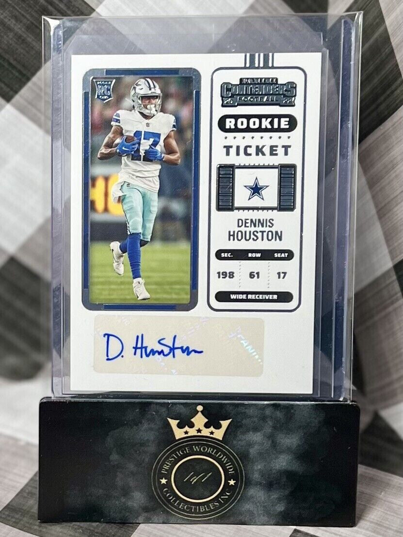 Dennis Houston 2022 Contenders Rookie Ticket Auto #267 - Dallas Cowboys RC