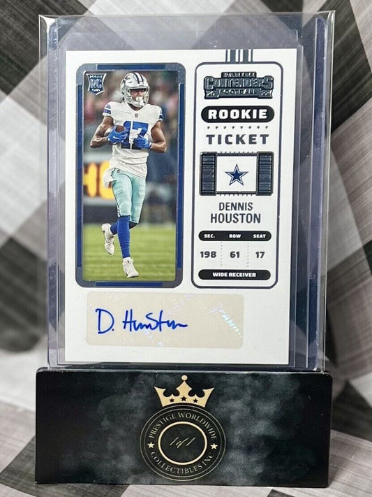 Dennis Houston 2022 Contenders Rookie Ticket Auto #267 - Dallas Cowboys RC