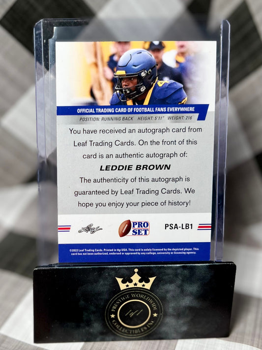 Leddie Brown 2022 Leaf Pro Set Red Auto #PSA-LB1