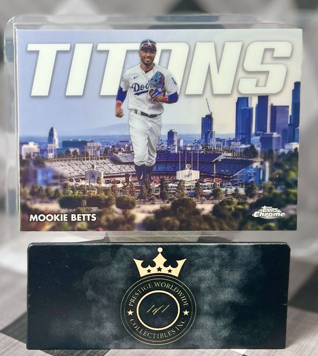 Mookie Betts 2023 Topps Chrome Update Titans Insert #CT-18 LA Dodgers