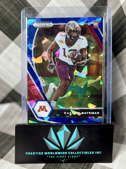 Rashod Bateman 2021 Prizm Draft Blue Ice Prizm Rookie /99 #116 Ravens RC & Minn