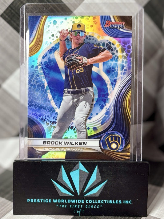 Brock Wilken 2024 Bowman’s Best Refractor #TP-10 Milwaukee Brewers Prospect