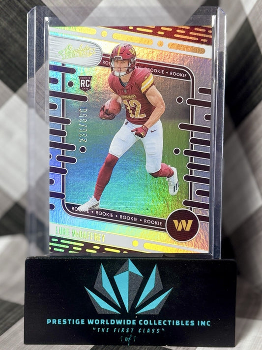 Luke McCaffrey 2024 Absolute Rookie Spectrum /350 #176 Washington Redskins RC