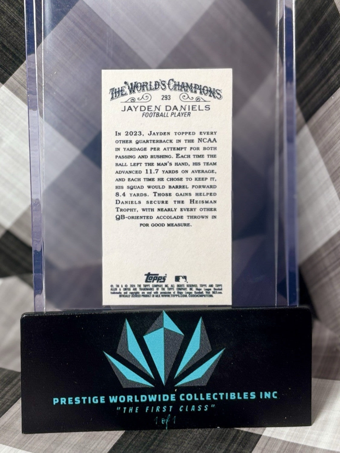 Jayden Daniels 2024 Topps Allen & Ginter Mini Black Border Rookie #253 WSH RC